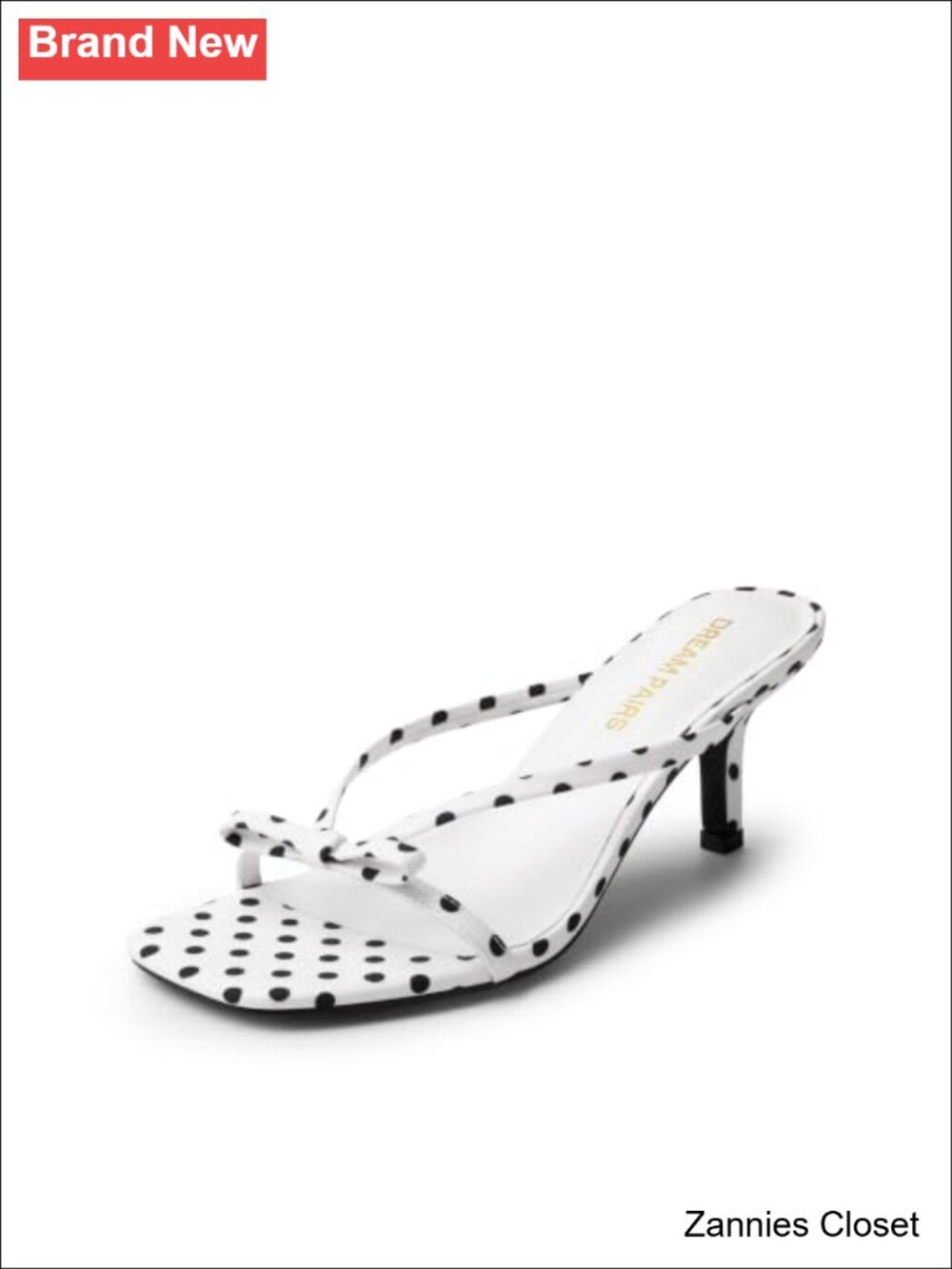 ✨ DREAM PAIRS Women's Comfort Bow Kitten Heel Thong Sandals
